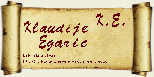 Klaudije Egarić vizit kartica